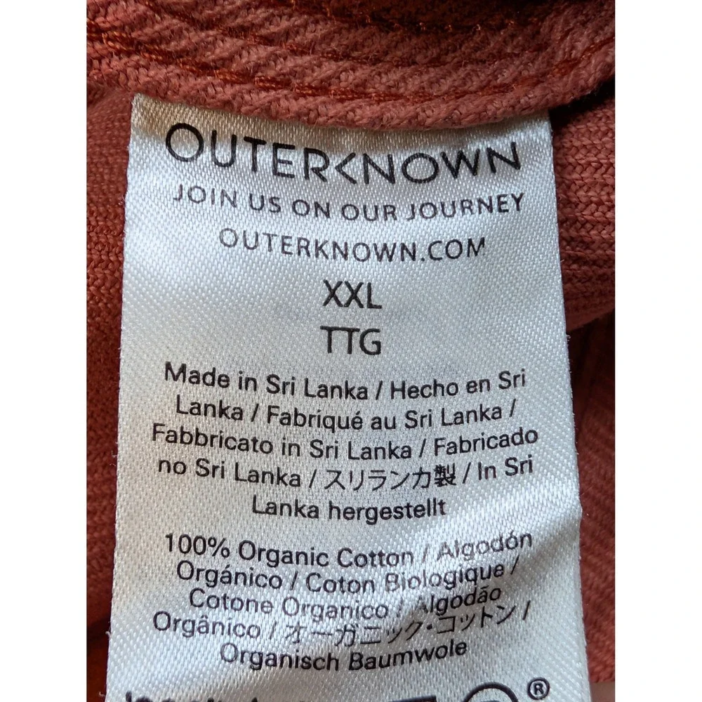 Outerknown Blanket Shirt Mens XXL Terracotta Orange Organic Cotton Button Up